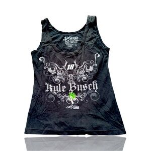 Nascar: Vintage Y2K Kyle Busch Trashed Tank Top: Womens Medium: M&M’s